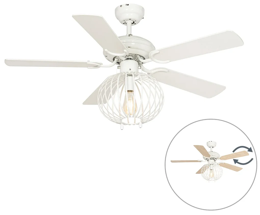 Stropný ventilátor biely s ťahovým vypínačom - Mistral Johanna