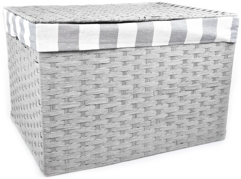 Úložný box s vekom sivý Rozmery (cm): 32x21, v. 24
