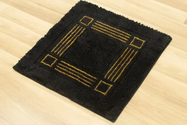 Kúpelňový koberček Jarpol Petra Lurex 51 čierny