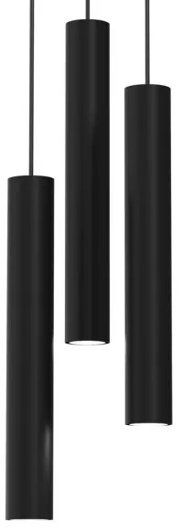 Luster na lanku HUDSON 3xGU10/8W/230V čierna