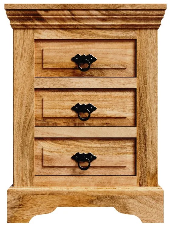 Nočný stolík Guru 45x60x40 indický masív mango Mango natural