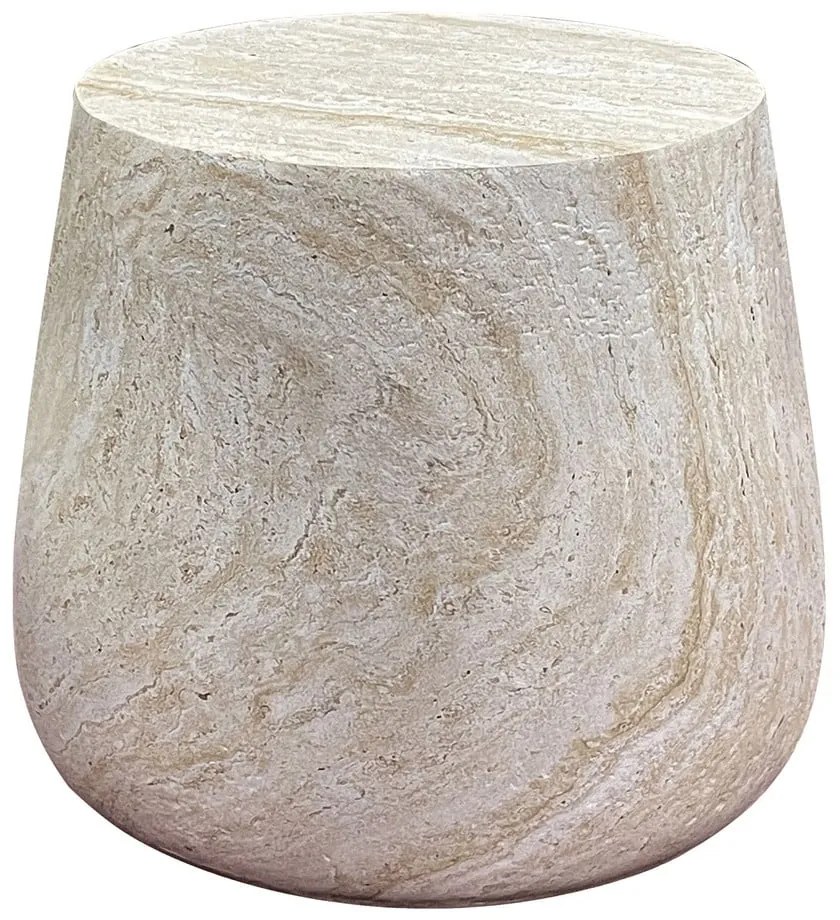 Kamenný okrúhly odkladací stolík ø 47,5 cm Bonn – House Nordic