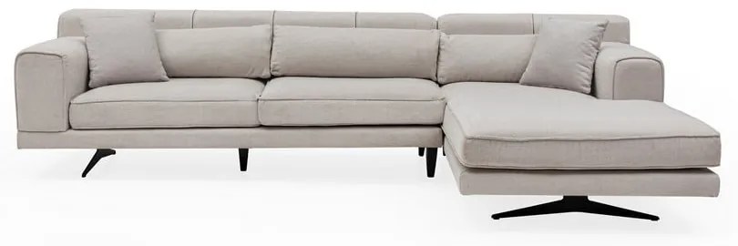 Svetlobéžová rohová pohovka Artie Jivago, pravý roh