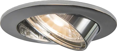 Inteligentné zapustené bodové svietidlo oceľové, naklápacie, vrátane Wifi GU10 - Edu