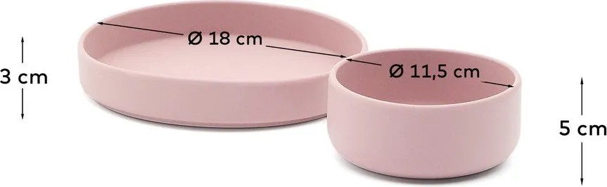 Silikónová detská jedálenská súprava 2 ks Lili – Kave Home