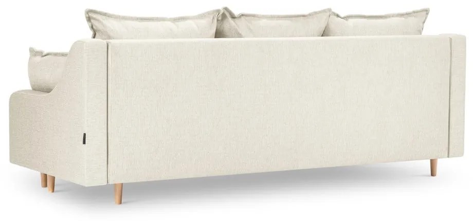 Krémovobiela rozkladacia pohovka s úložným priestorom Mazzini Sofas Freesia