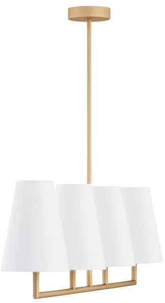 Argon 1828 - Luster na tyči SAFIANO 4xE27/15W/230V zlatá