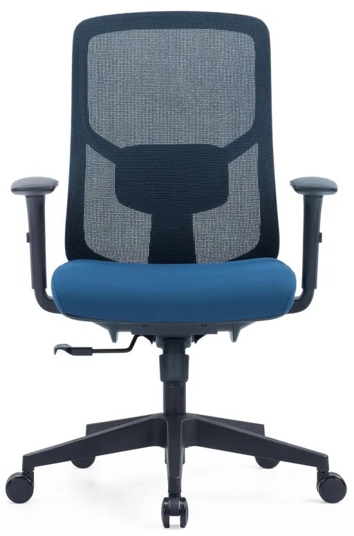Kancelárska ergonomická stolička PYLON — látka, čierna / viac farieb Modrá Bez podhlavníka