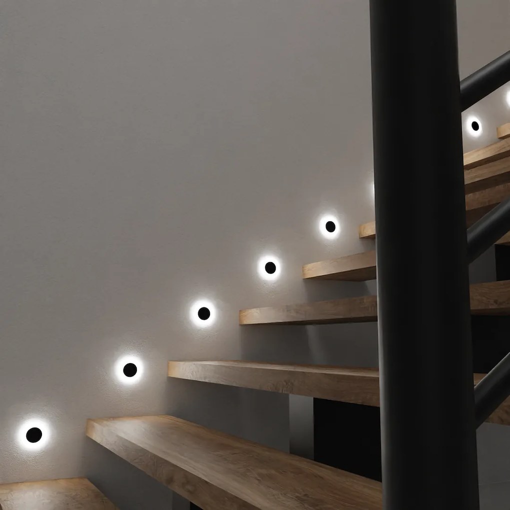 Schodiskové LED svietidlo Oti, 1x LED 0,6w, 4000k, b