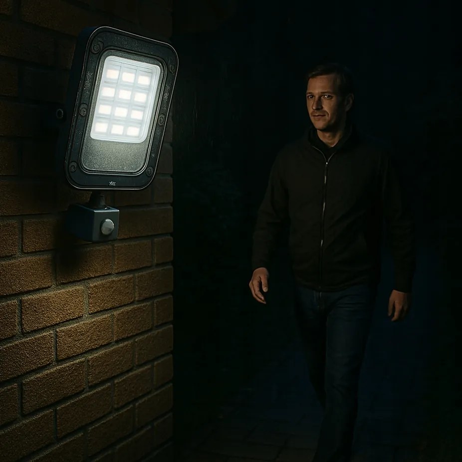 BERGE LED reflektor ODYN s pohybovým senzorom 30W - 2700lm - 4000K - IP66