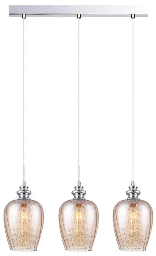 ITALUX MDM2286/3ACR - Luster na lanku PIRITA 3xE14/40W/230V