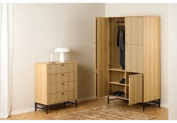 Šatníková skriňa OLIVIA 99×200 cm dub