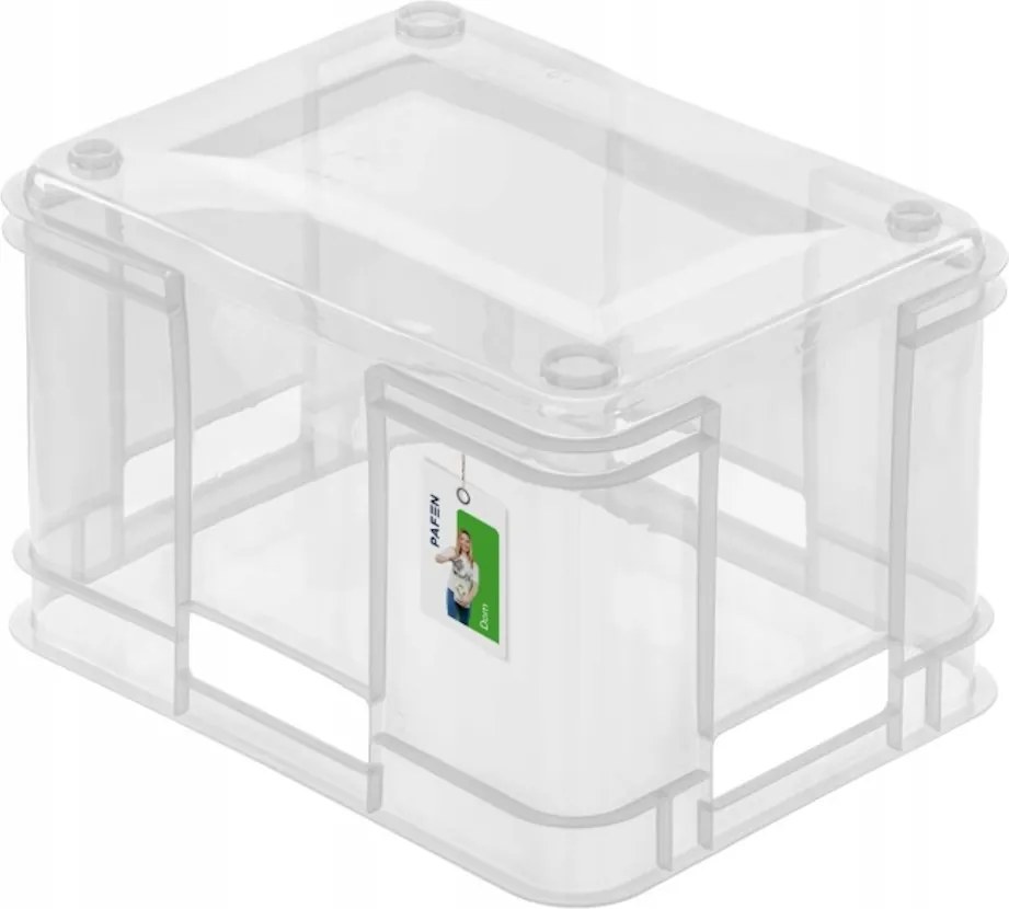 Keeeper 2. akosť - Úložný box pre domácnosť aj dielňu, BRUNO M, 16L, 35 x 27 x 21 cm, transparentný (prehnutý)