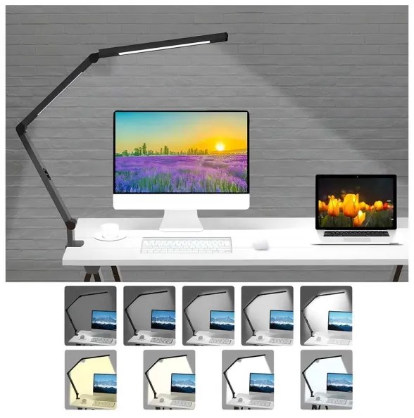 Brilagi - LED Stmievateľná dotyková stolná lampa VARIO LED/12W/230V 3000-6500K čierna