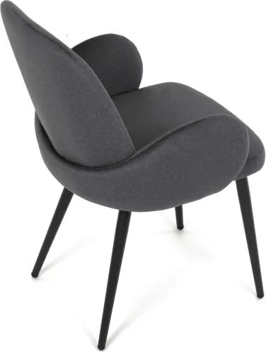 Jedálenská stolička zamatová, sivá DCL-X7129 GREY2