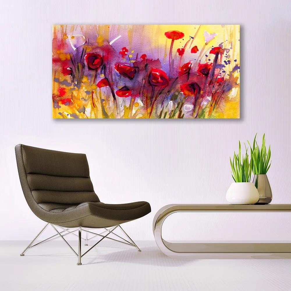Obraz na akrylátovom skle Kvety rastlina príroda umenie 120x60 cm