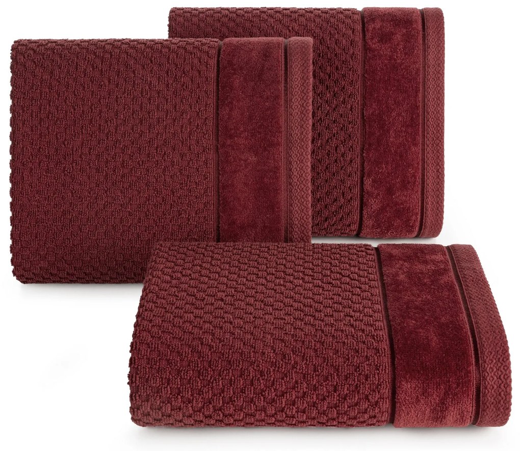 BAVLNENÝ UTERÁK FRIDA 30X50 CM BORDOVÁ