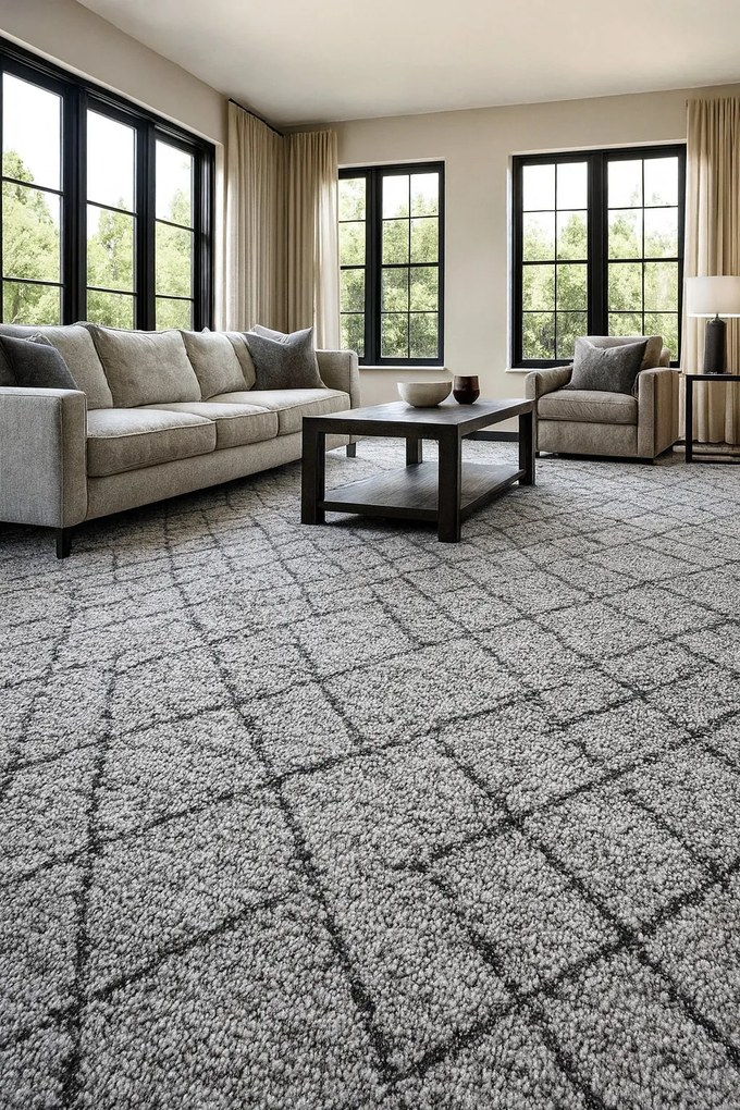 Koberec metráž Nicosia 93, na mieru, šíře 3m,4m, šedá, filc, obývacia izba, ITC