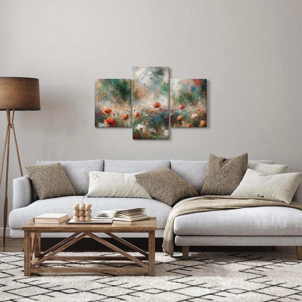 Obraz – Abstrakcia poľa s makmi (90x60 cm)