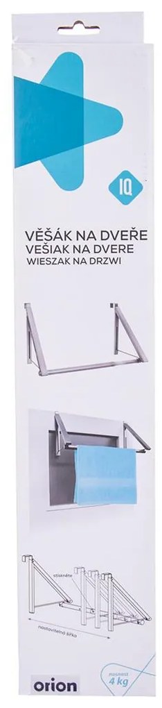 Orion Nastaviteľný, závesný, skladací vešiak na dvere s tyčou, 44 - 60 cm