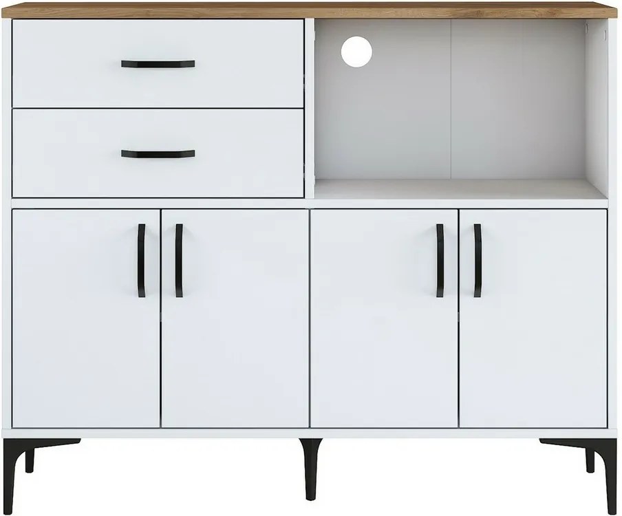 Skriňa Jeby Walnut and White