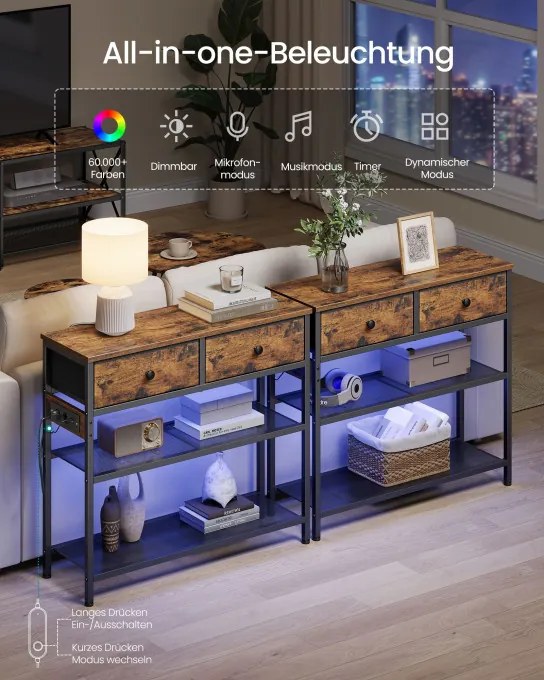 Konzolový stolík s LED osvetlením LGS175K102