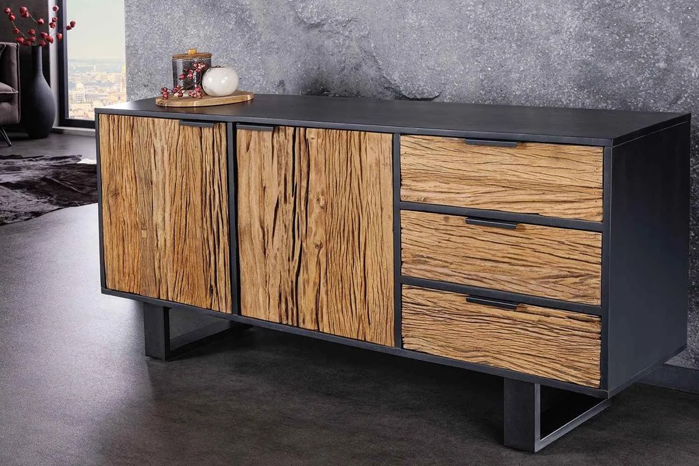 Dizajnová komoda Shark 150 cm mango / teak