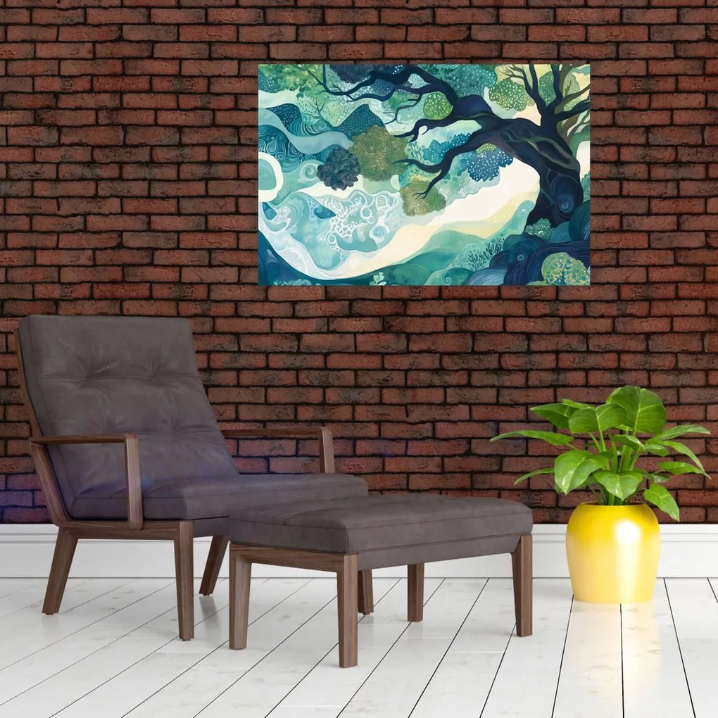 Obraz – Zelená koruna stromu života (90x60 cm)