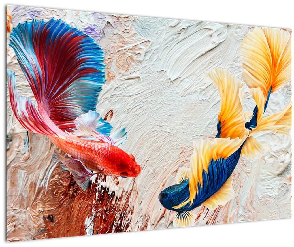 Obraz - Ryby bojovníčky (90x60 cm)