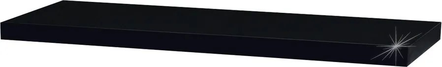 Nástenná polička Shelfy 80 cm, čierna, 80 cm