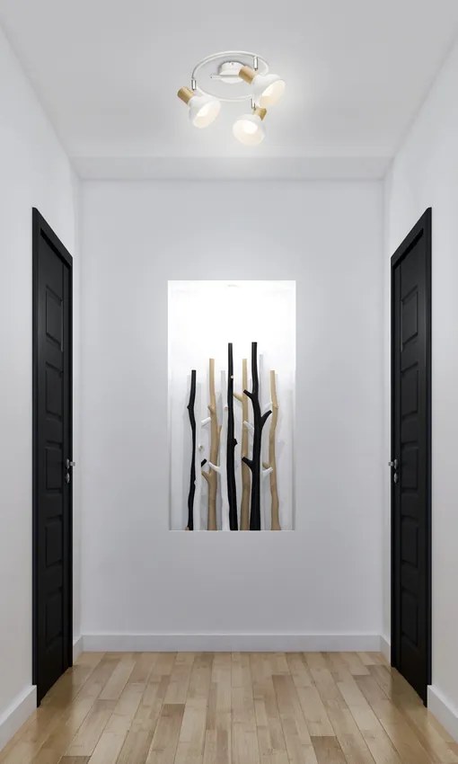 Candellux Biele stropné špirálové svietidlo Puerto pre žiarovku 3x E14 98-62697