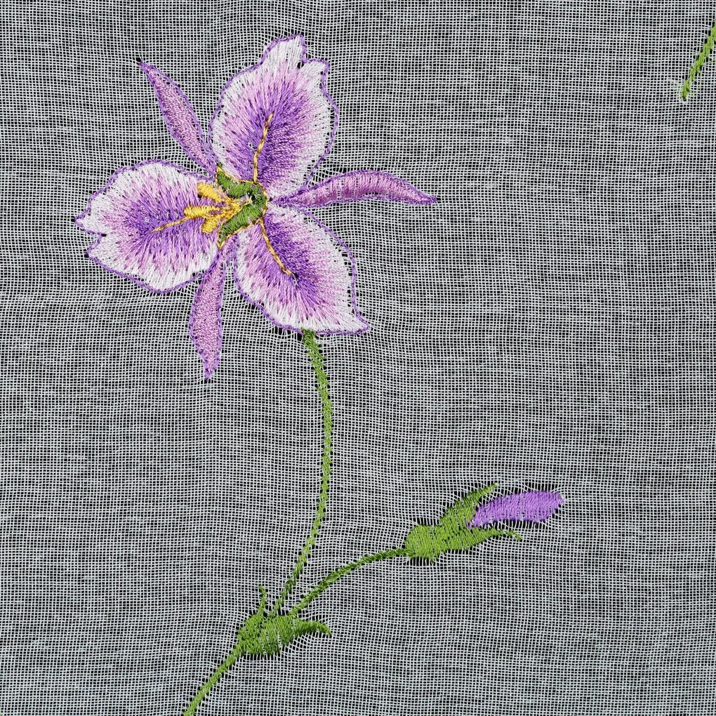 ZÁCLONA NA PÁSKE INESA 350X160 CM KVETY