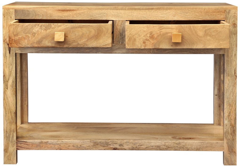 furniture-nabytek.cz - Konzolový stolík so šuplíkmi 110x76x35 z dreva mango