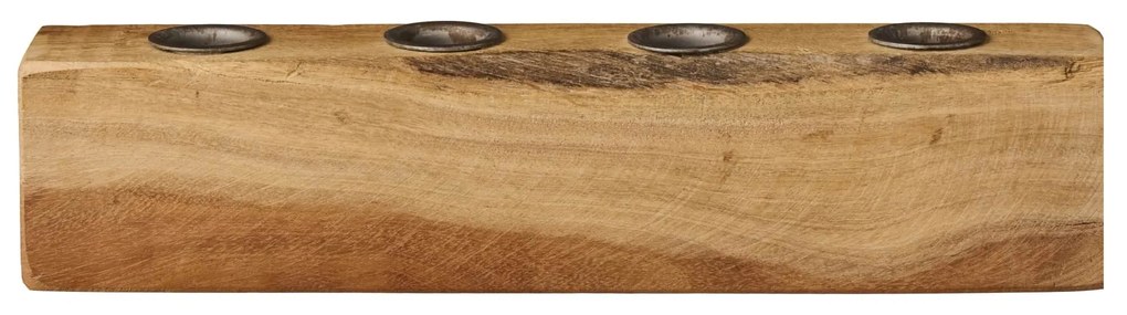 Ib Laursen Adventný drevený svietnik Block Unique 30 cm