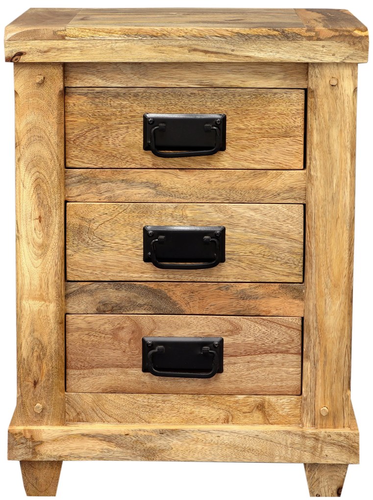furniture-nabytek.cz - Nočný stolík masív z dreva mango 45x60x40