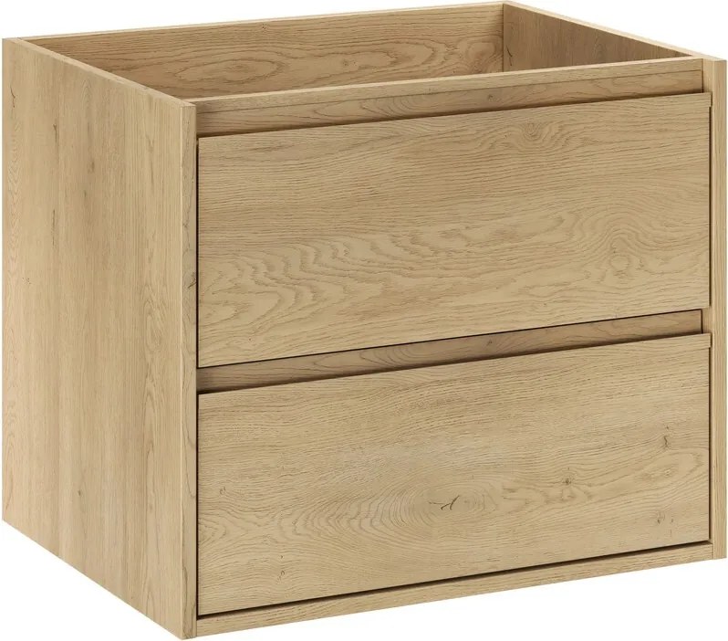 Koupelnová sestava Viola se zápustným umyvadlem a zrcadlem 60 cm dub cremona