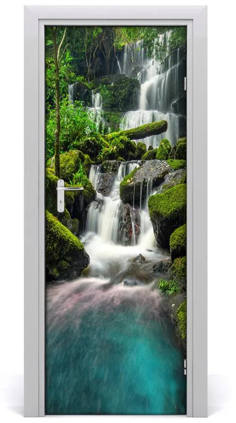 Fototapeta na dvere vodopád džungle 85x205 cm
