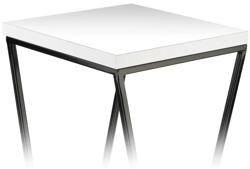 Kvetinový stojan LOFT I 70 cm čierny/biely