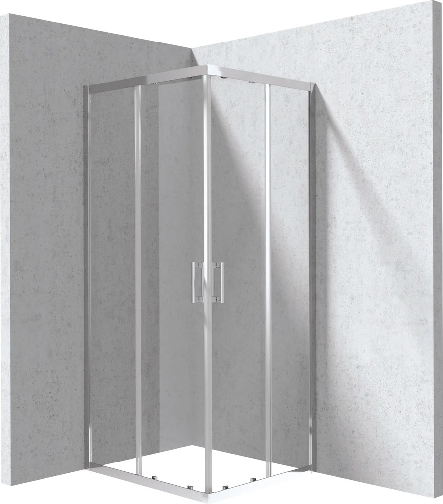 Deante Obdĺžnikový sprchovací kút Funkia 80x90 cm - KYC 0089P, chróm - bez vaničky