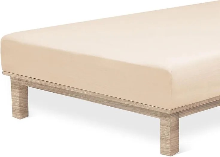 Napínacia plachta na posteľ jersey s elastanom kávová sada 2 ks 90 x 200 cm