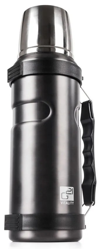 Termofľaša G21 na pitie, 1000 ml, šedá s rukoväťou 60022405