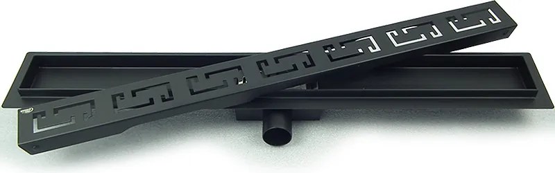 BPS-koupelny Sprchový odtokový žľab DL01 OMEGA G6 HYD-2665 70 cm, čierny