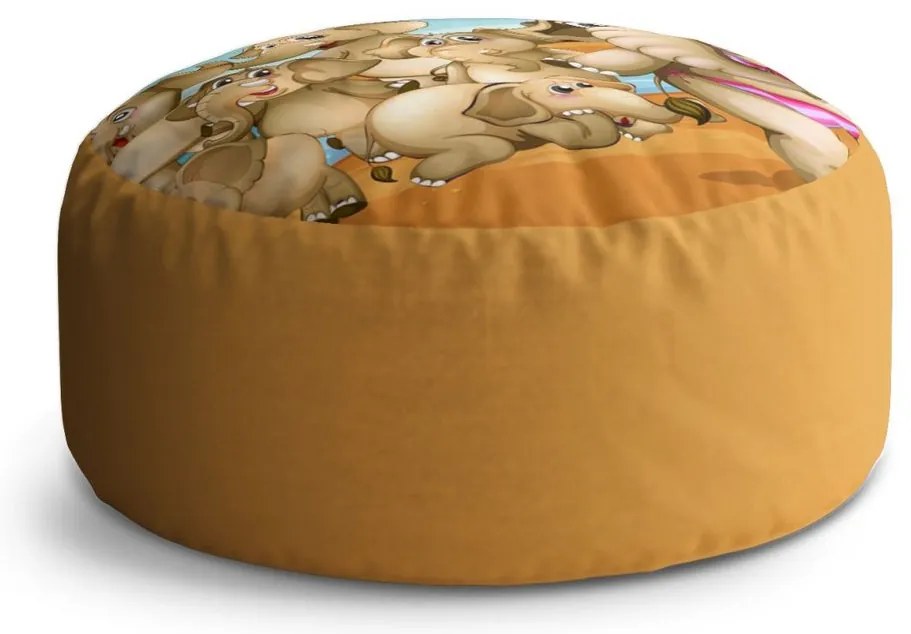 Taburet Circle slony, žltá