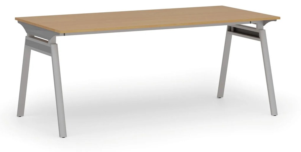 Kancelársky stôl PRIMO SIGMA, 1800 x 900 mm, sivá podnož, buk