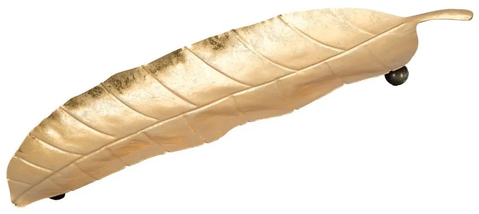 Kovová dekoratívna tácka 11x38 cm Foglia – Mauro Ferretti