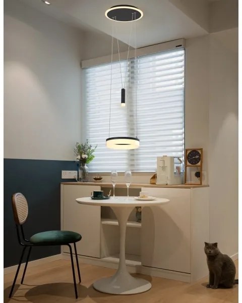 Wofi 6054-302 - LED Stmievateľný luster na lanku JESSE LED/15,5W/230V čierna