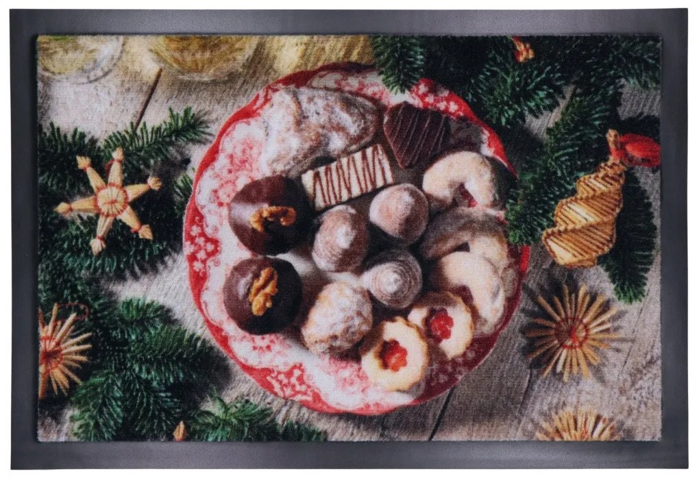 Rohožka vianočná Cukrovia, 40x60, viacfarebná, Mercury Flooring