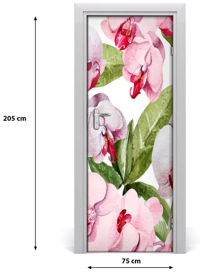 Samolepiace fototapety na dvere orchidea 75x205 cm