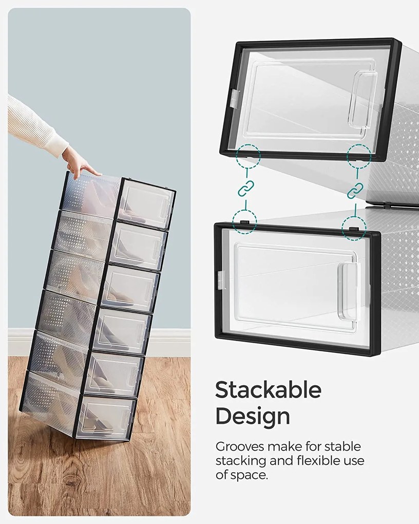 Úložné boxy 18 ks SONGMICS LSP007B18