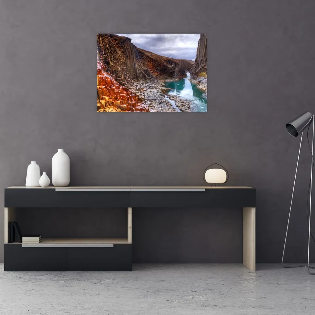 Obraz - kaňon Studlagil (70x50 cm)